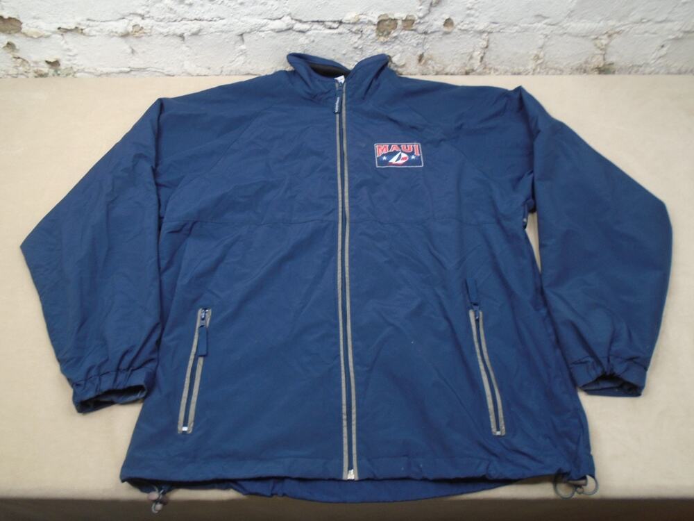 Vintage Crazy Hawaii Maui Nylon Full Zip Windbreaker Jacket Size Medium